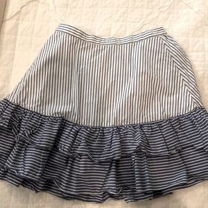 J. Crew striped tiered skirt